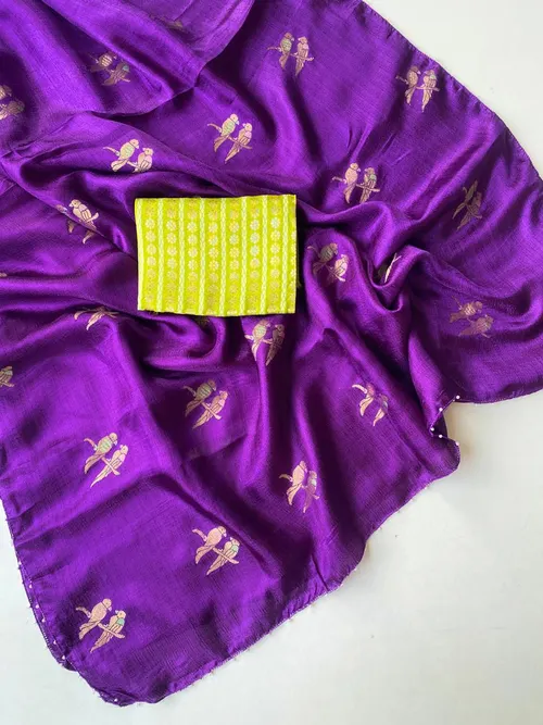 JUTE CRUSH SILK SAREE